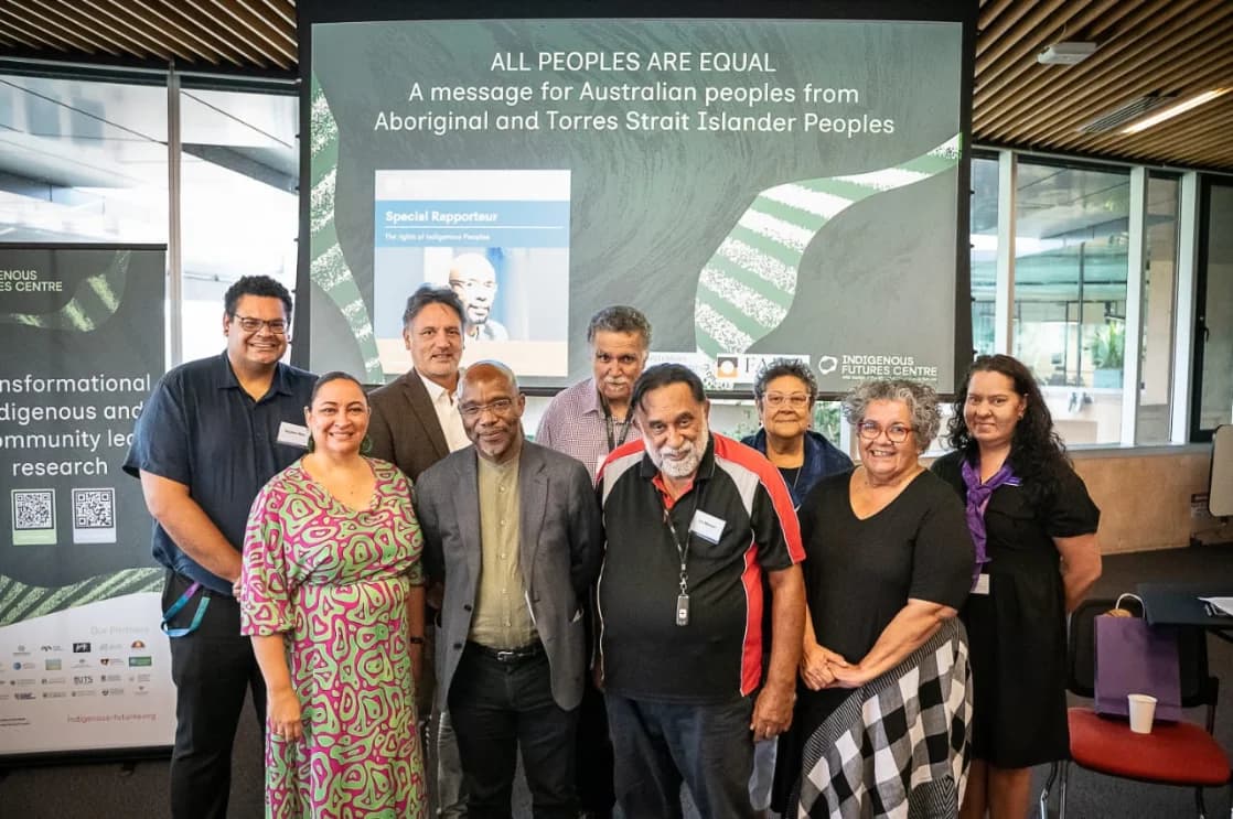 Community gathering with Elders and young leaders